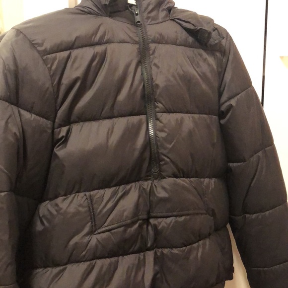 Black Half Zip Puffer - Picture 2 of 3